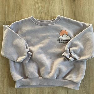 Zara purple printed pullover.